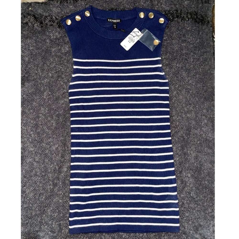 Express Ribbed Sweater Striped Tank - Picture 5 of 7